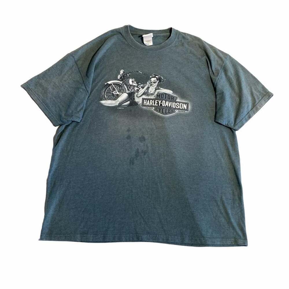 Harley-Davidson Motorcycle T-Shirt Size 2XL Yuba City California Pinup